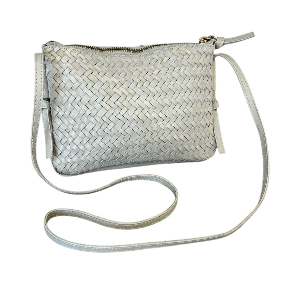Madewell the knotted crossbody bag woven leather ashen sage green - Picture 3 of 14